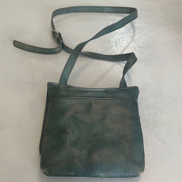 Patricia Nash Teal Leather Crossbody Bag - Picture 3 of 4